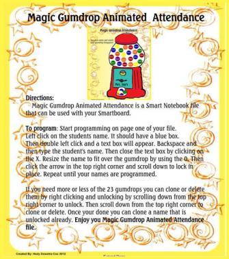 Magic Gumdrop Animated Attendance